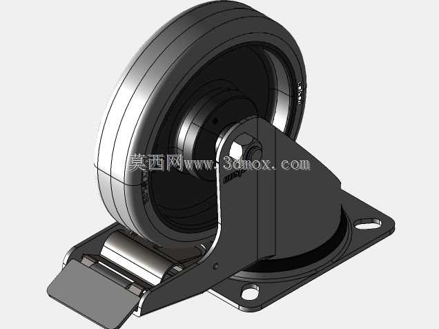Kolo gibljivo z zavoro 160mm-Serija PE-siva elasti?na guma