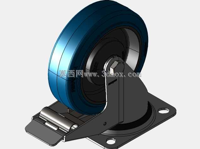 Kolo gibljivo z zavoro 125mm-Serija PR-modra elasti?na guma