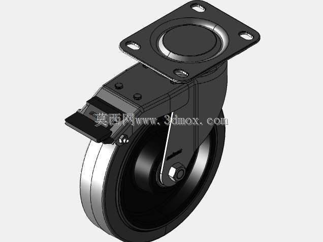 Kolo gibljivo z zavoro 125mm-Serija RG-poliamid elasti?na guma-Tenzivna uporaba