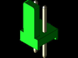 Conector PCB��ֱ��2��������2.54mm