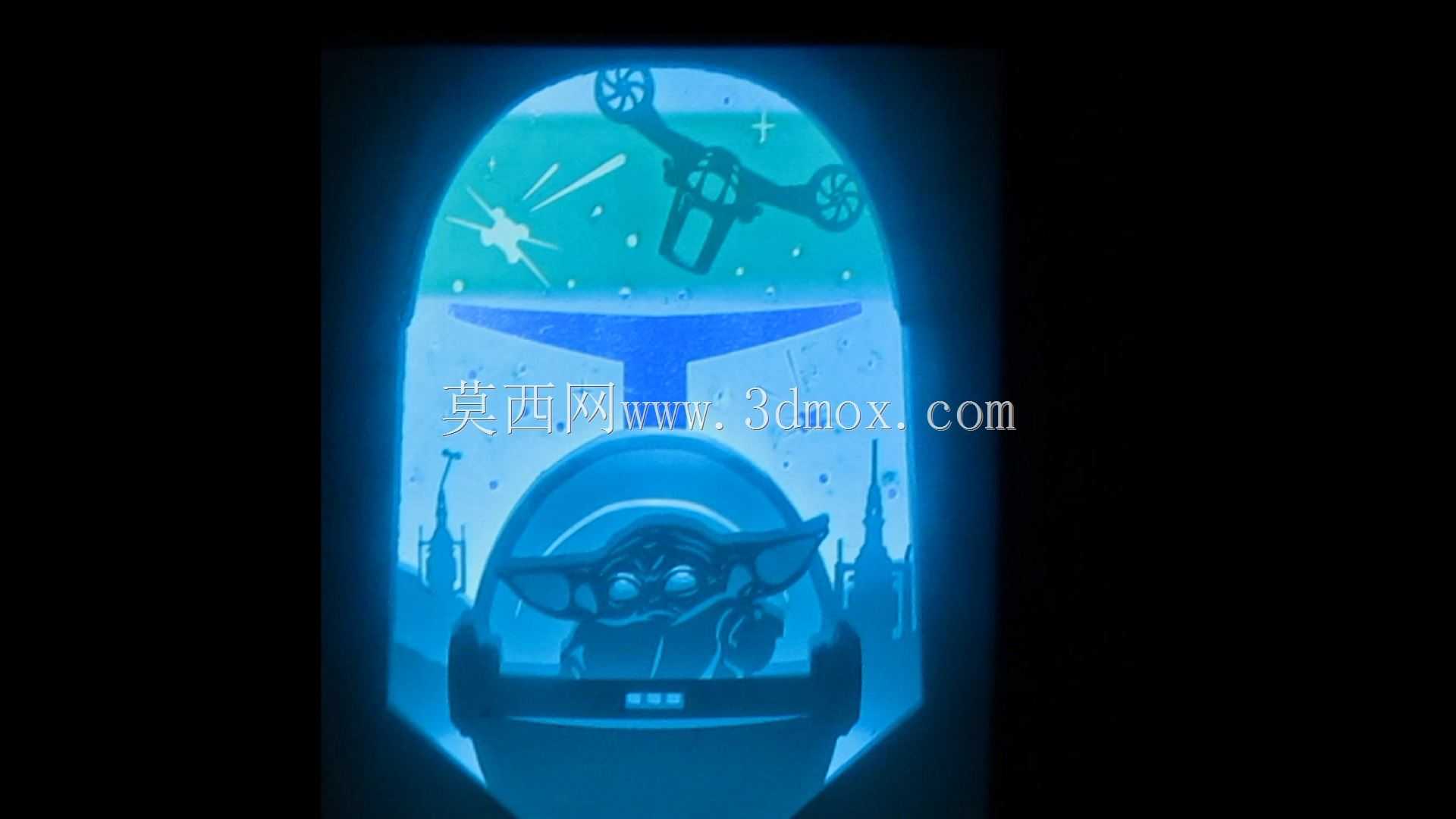 婴儿尤达灯箱灯婴儿尤达