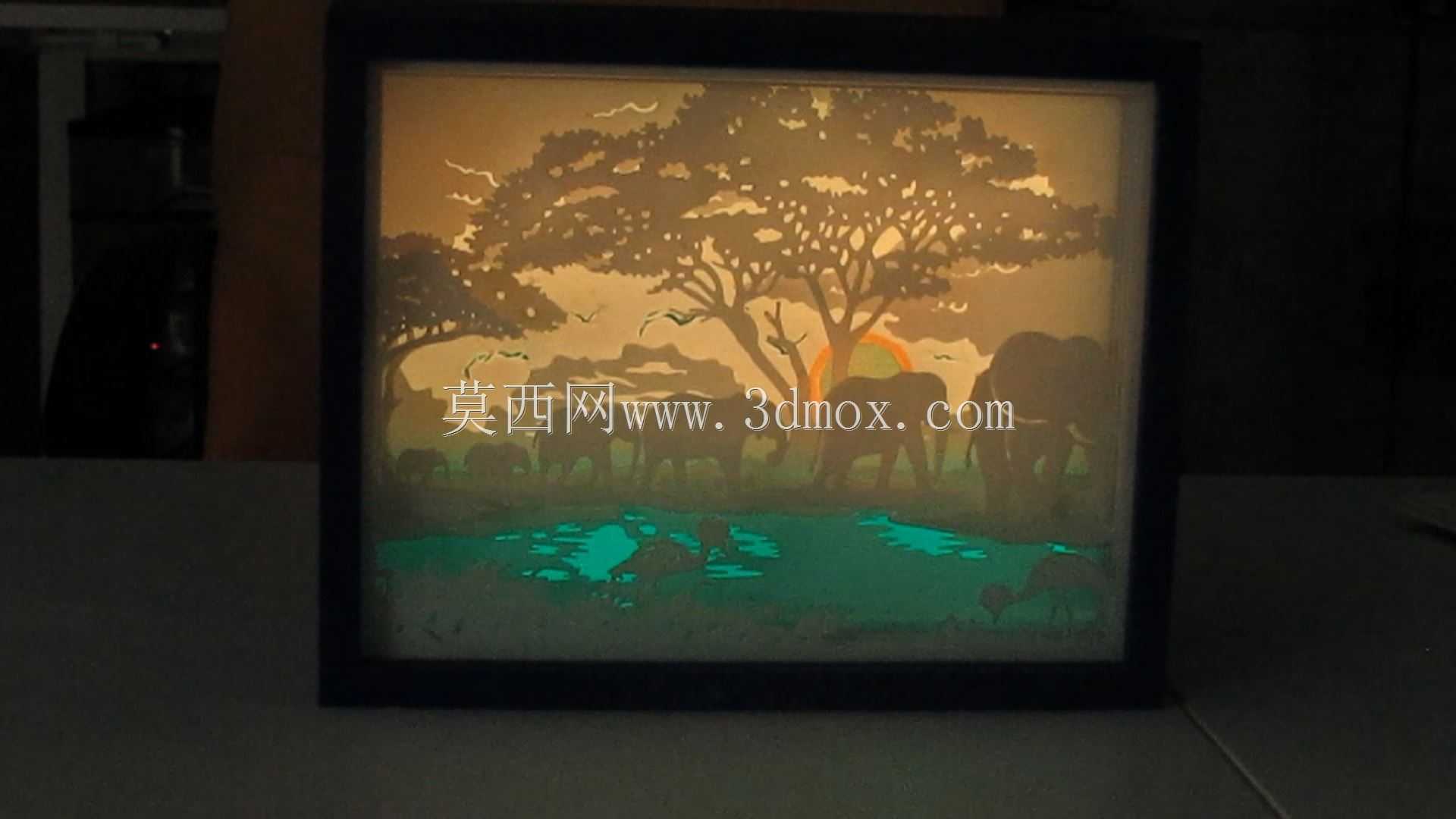萨巴纳非洲灯箱