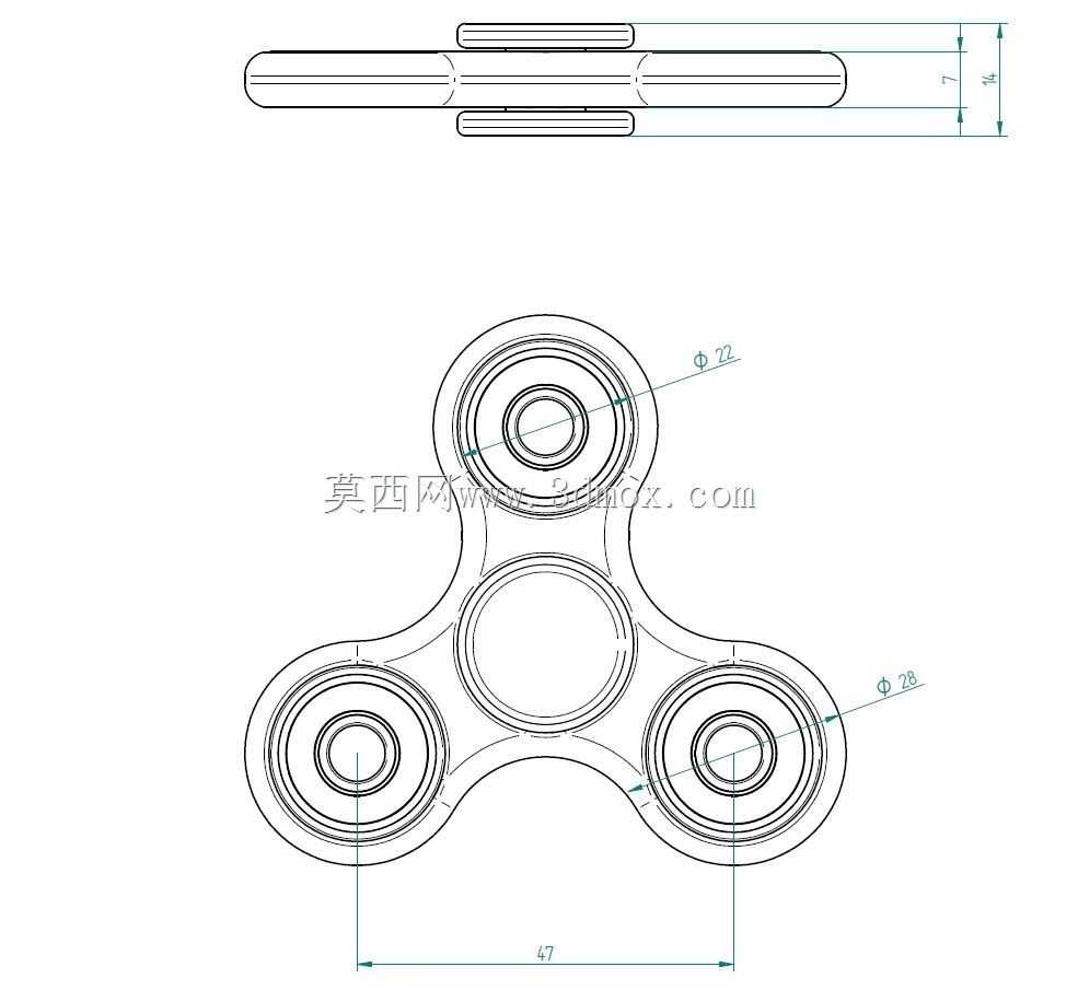 FIDGET΢������ʵ�ʳߴ磩