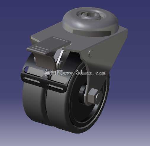 RUEDA DOBLE GIRATORIA FRENO D75
