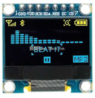 SSD1306 OLED 0.96英寸V2.0宽/SPI u0026 I2C(7针)