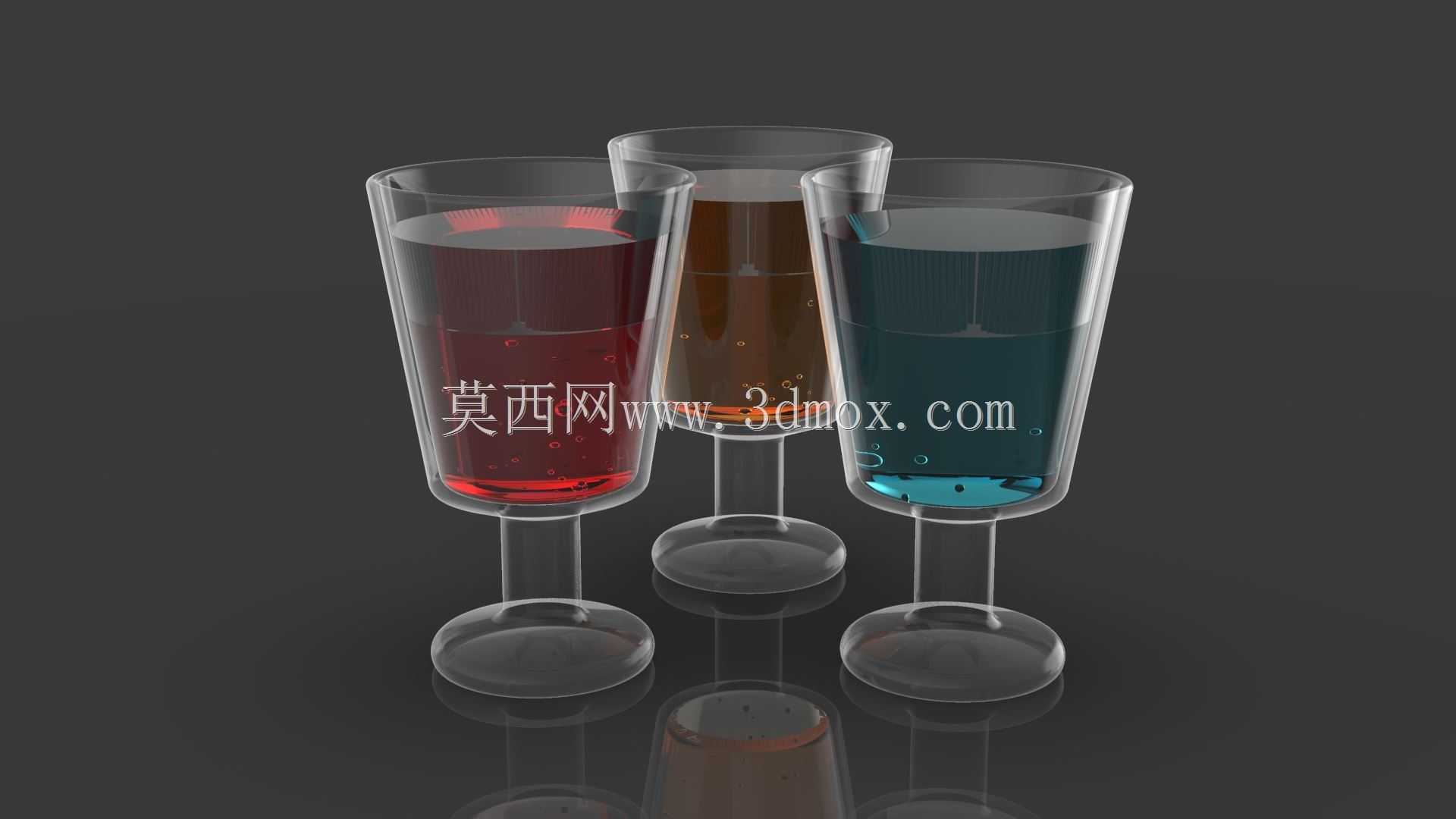 三杯三种液体