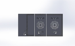 Porte avec decoupe laser forme arabesque