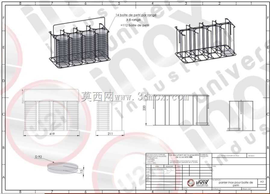 panier inox pour boite de petri pharmaceutique��˾