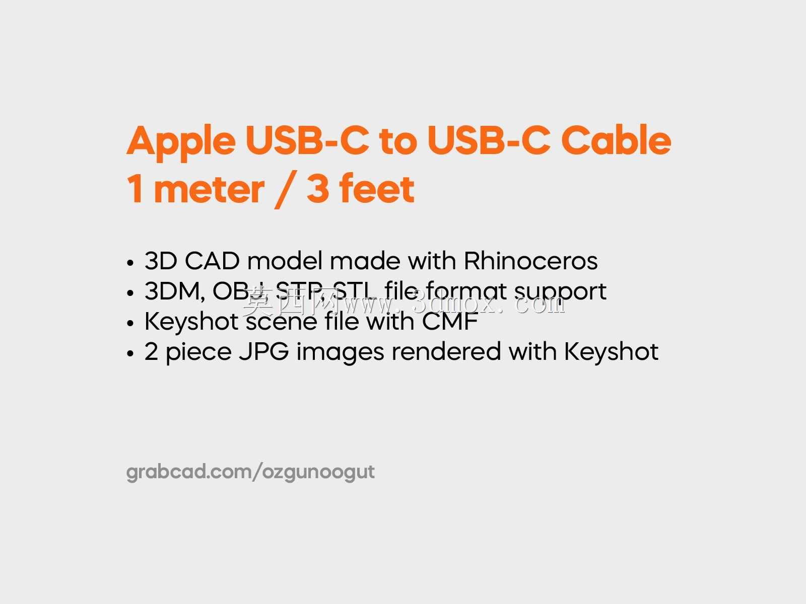 USB-C电缆1米/3英尺