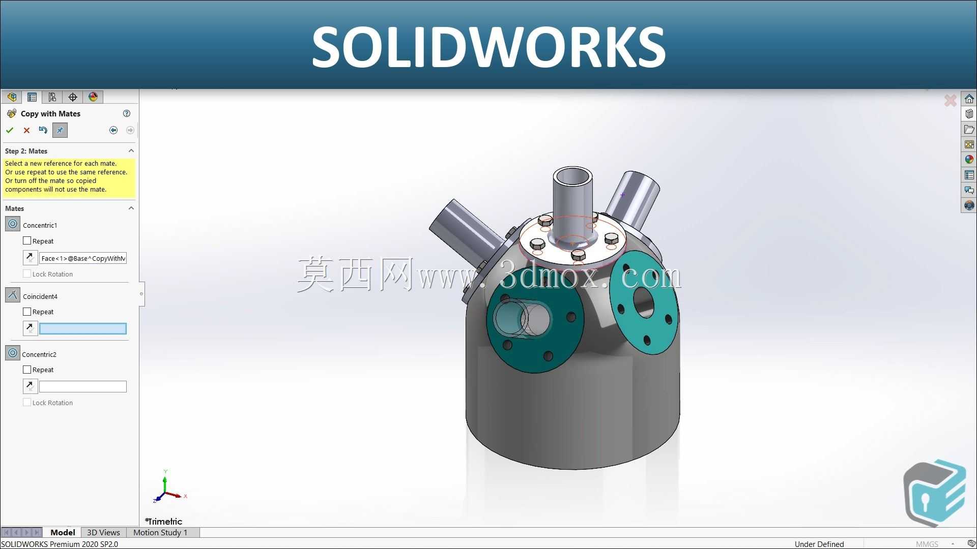 SOLIDWORKS-使用Mate复制