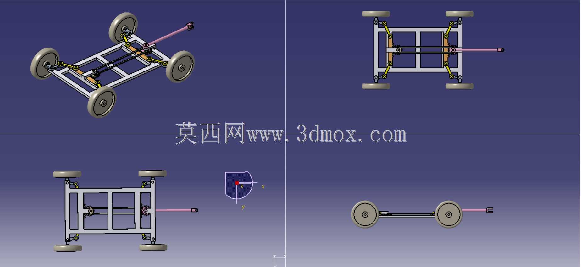 四轮拖车转向机构