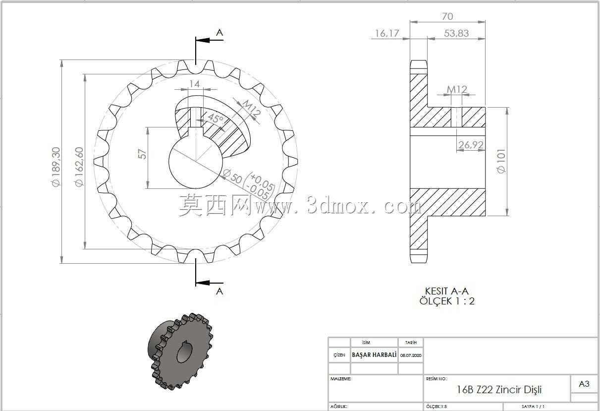 B 22Z 16B-1 Zincir Di?li