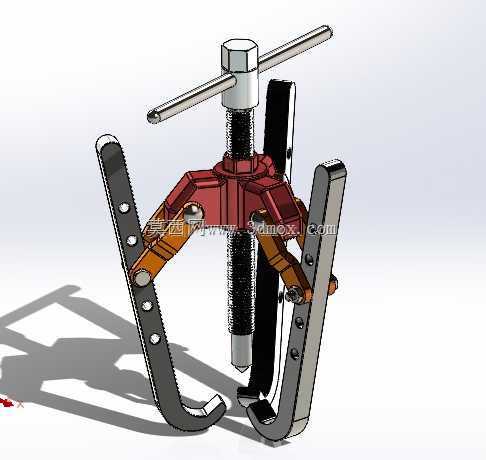 Solidworks钳口拉拔器总成