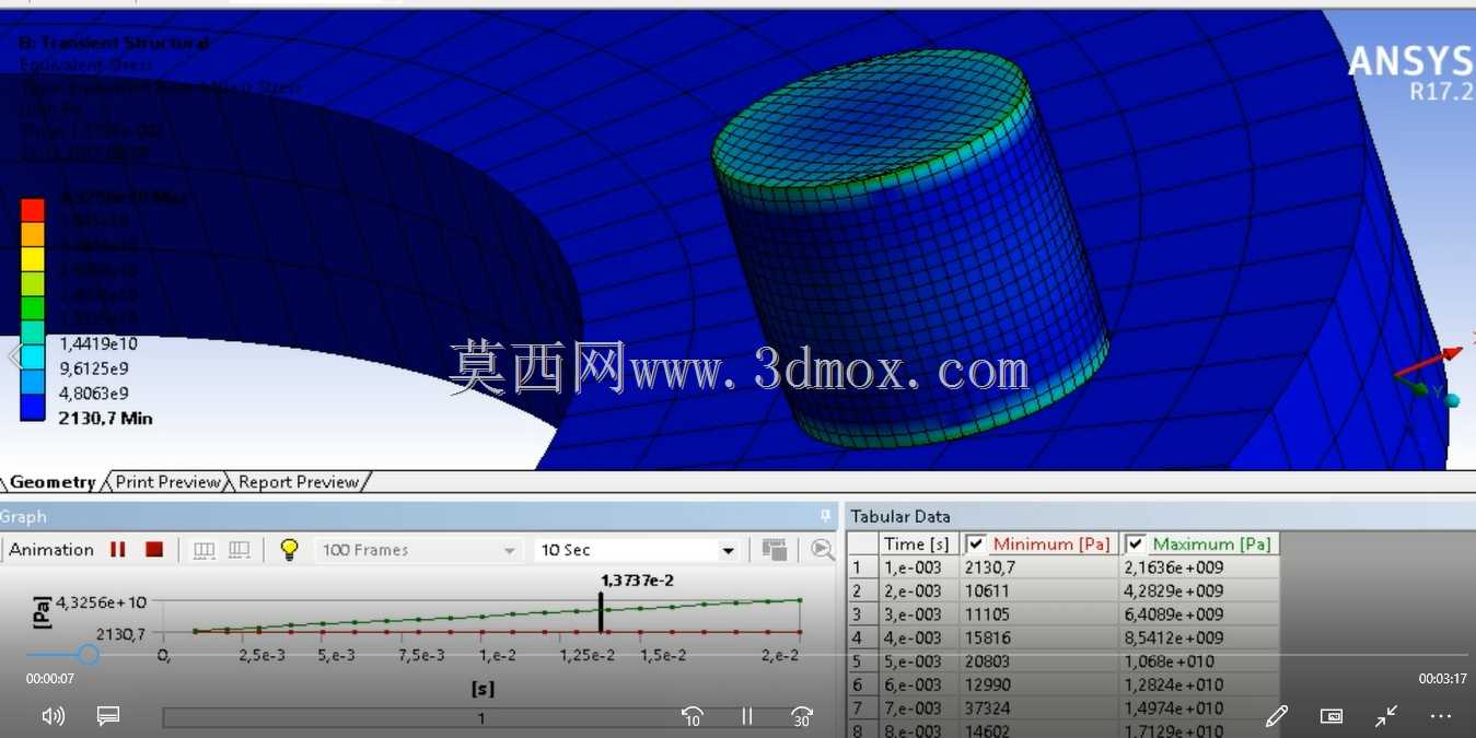 disc pin AnsysWorkbench动态动画,soliidworks2017
