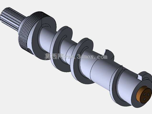 具有可变飞行宽度的塑料挤压机螺钉。建模示例