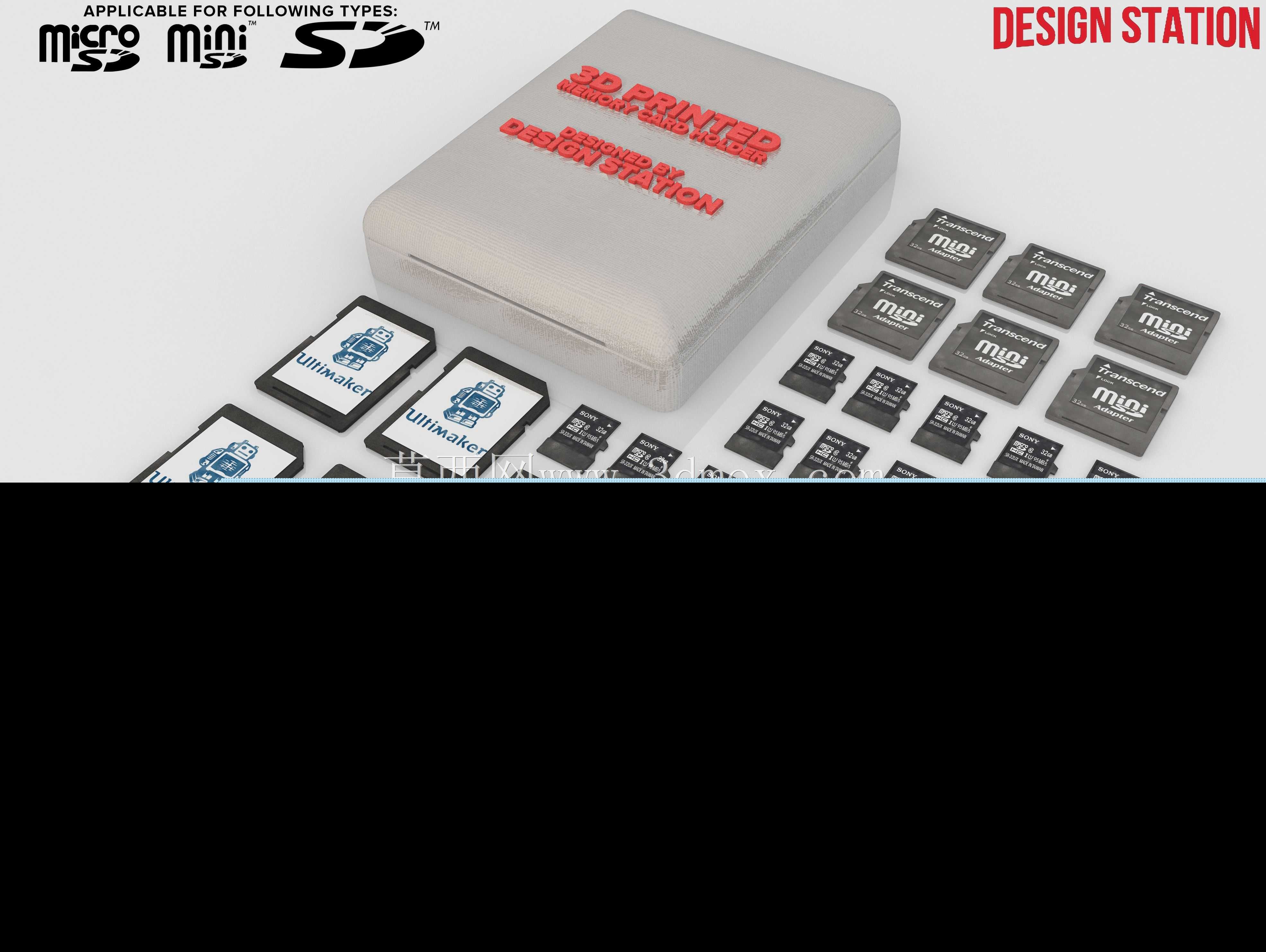 3D可打印存储卡座