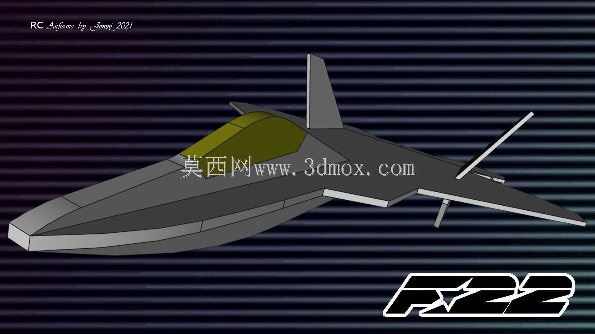 F22用6mm泡沫制作的钢筋混凝土模型平面(Depron)