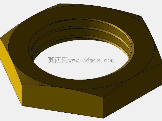 M10 x 1薄螺母黄铜13mm A/F x 2.65厚单倒角