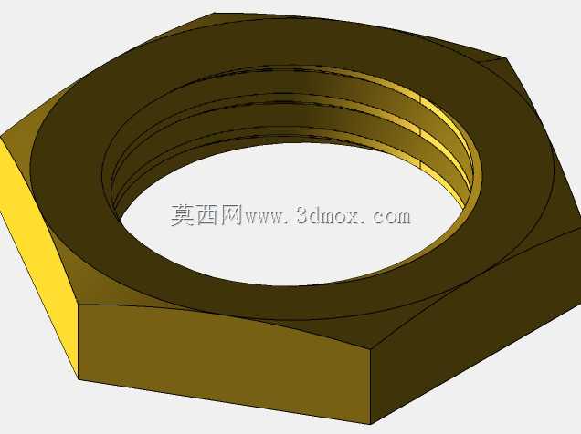 M10 x 1薄螺母黄铜13mm A/F x 2.65厚单倒角