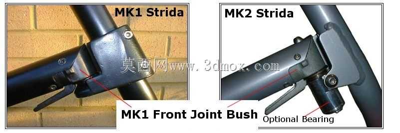 Strida Mk1前万向节衬套