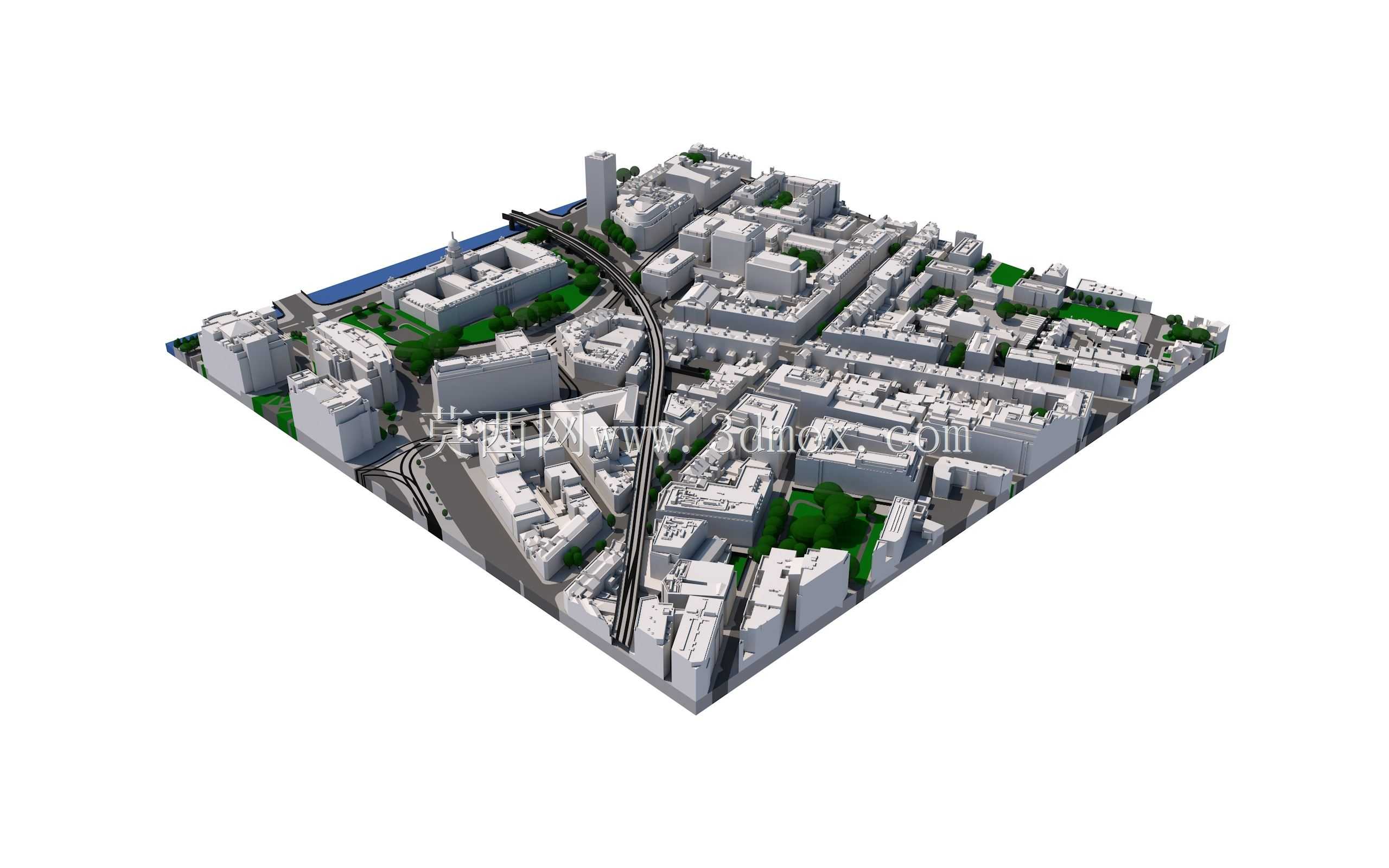 3D都柏林样品500 x 500米