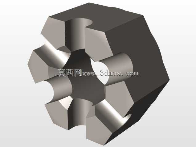 开槽重型六角螺母(UNC螺纹)