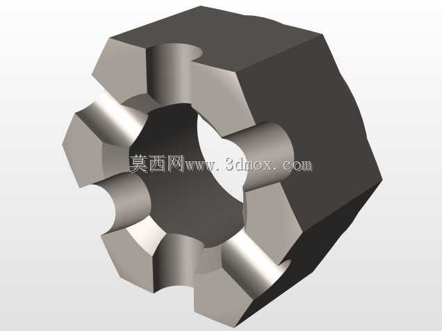 开槽重型六角螺母(UNC螺纹)
