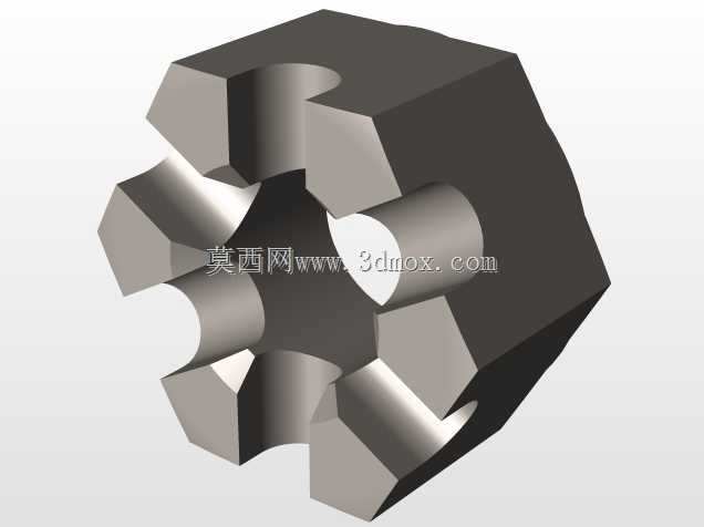 开槽重型六角螺母(UNC螺纹)
