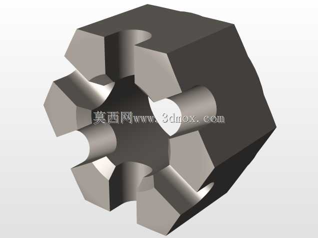 开槽重型六角螺母(UNC螺纹)