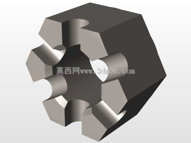 开槽重型六角螺母(UNC螺纹)