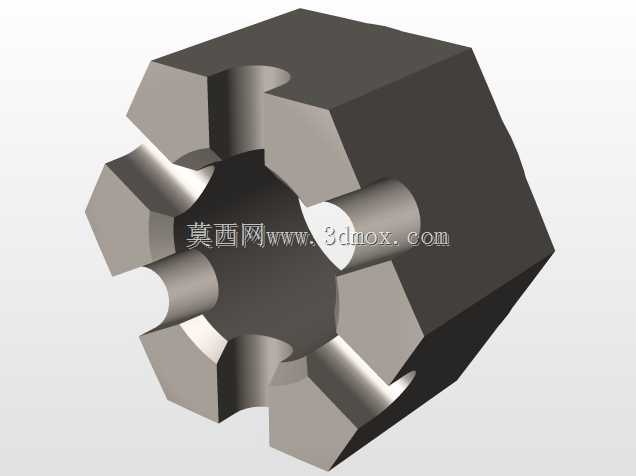 开槽重型六角螺母(UNC螺纹)