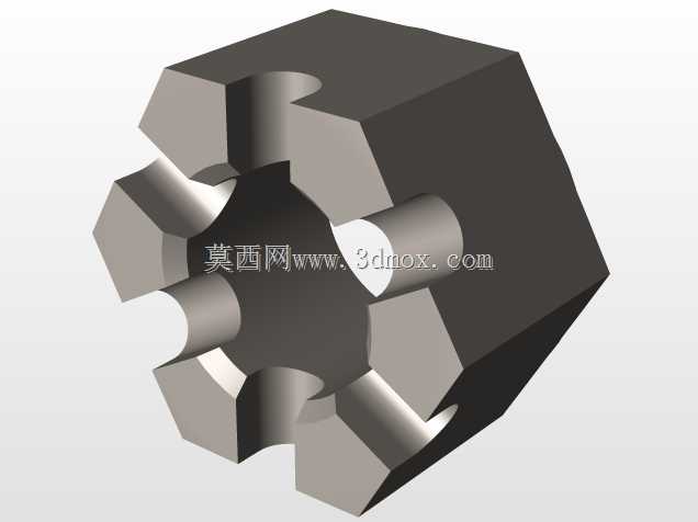 开槽重型六角螺母(UNC螺纹)