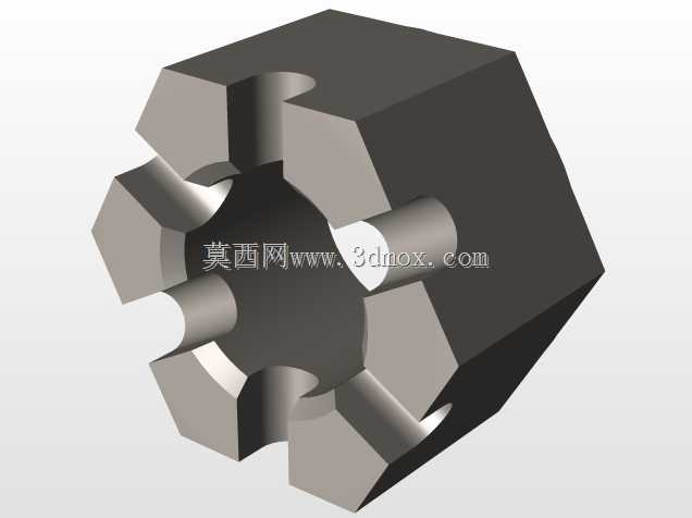 开槽重型六角螺母(UNC螺纹)