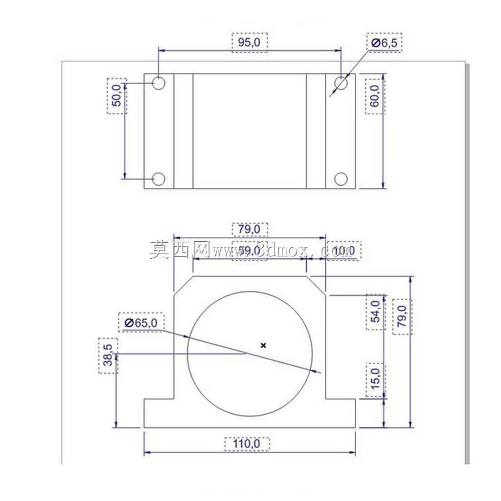 主轴电机安装支架夹具CNC 65mm