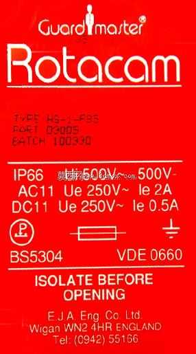 Allen-Bradley Rotacam HS1重型铰链互锁开关