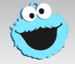Cookie Monster钥匙链