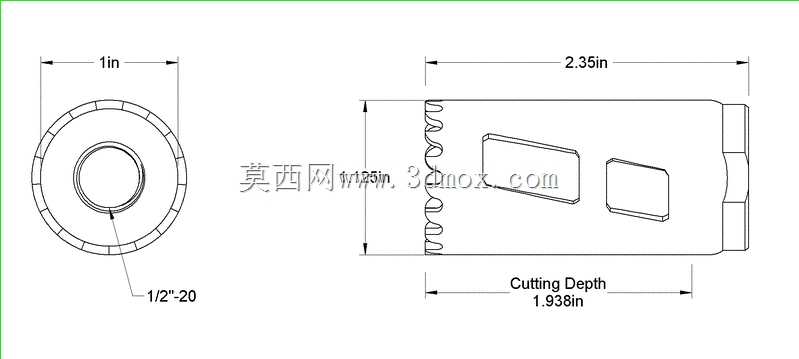直径1-1/8英寸的孔锯