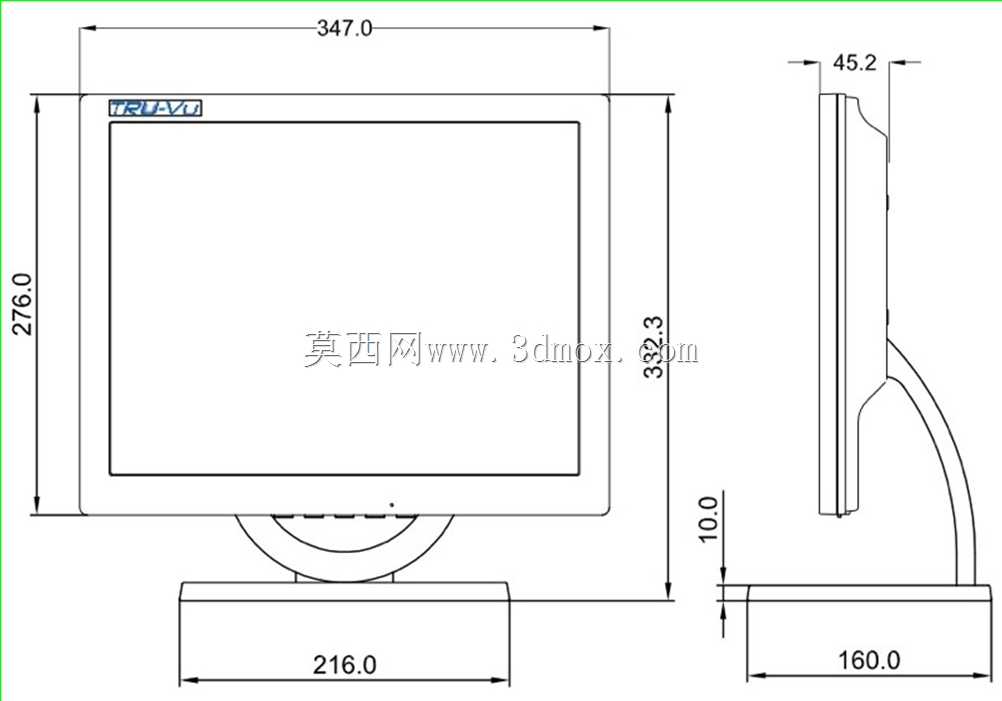 15“TruVu计算机监视器