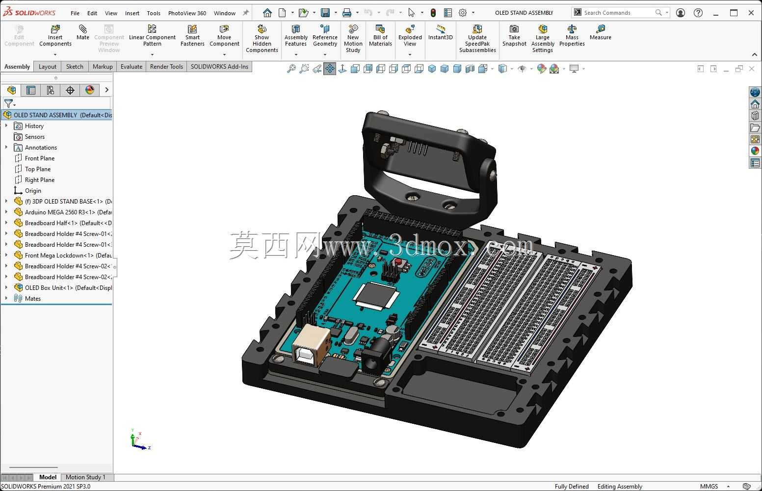 Arduino试验板OLED支架