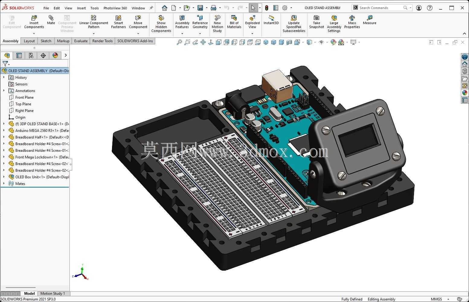 Arduino试验板OLED支架