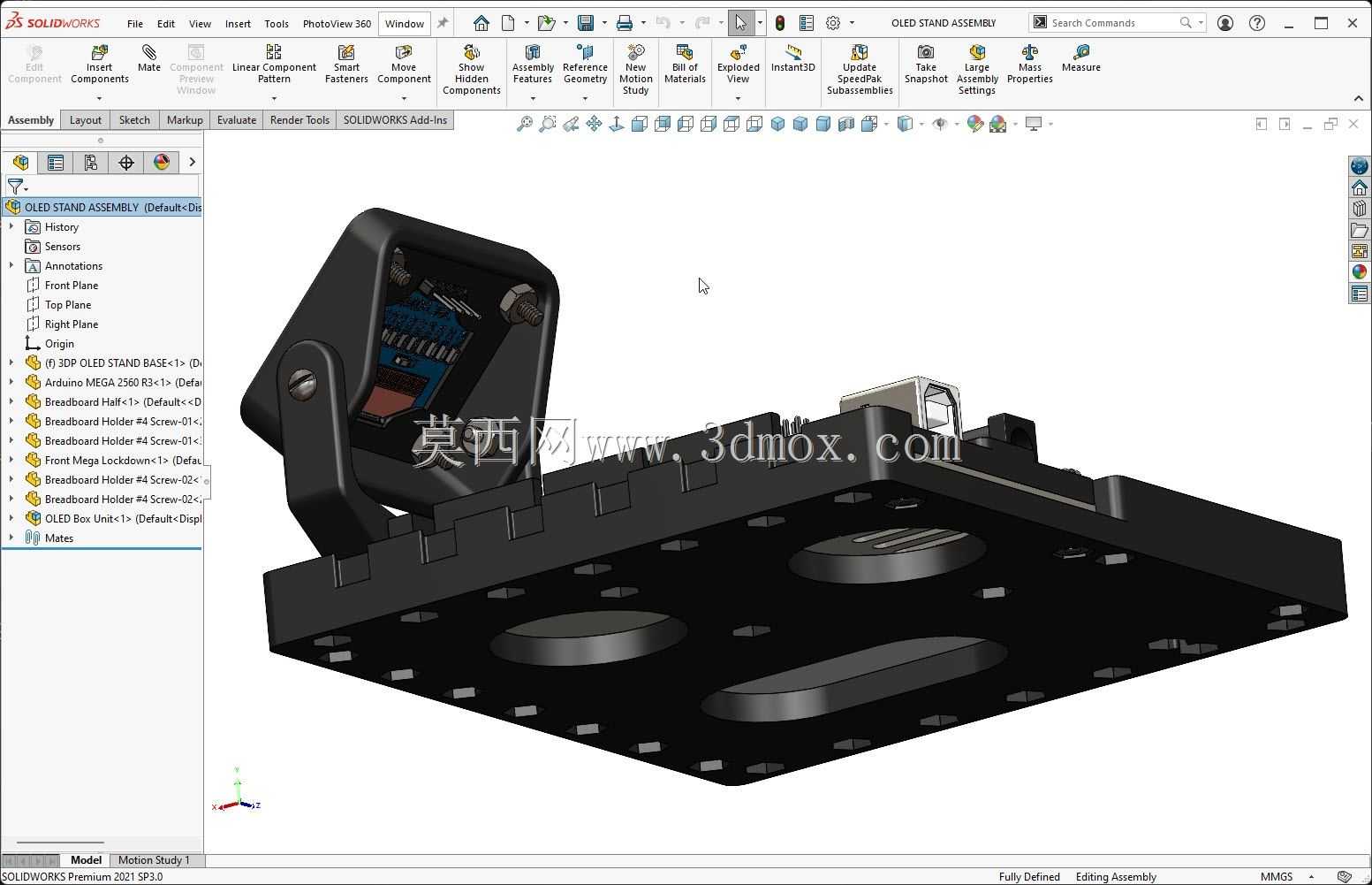 Arduino试验板OLED支架