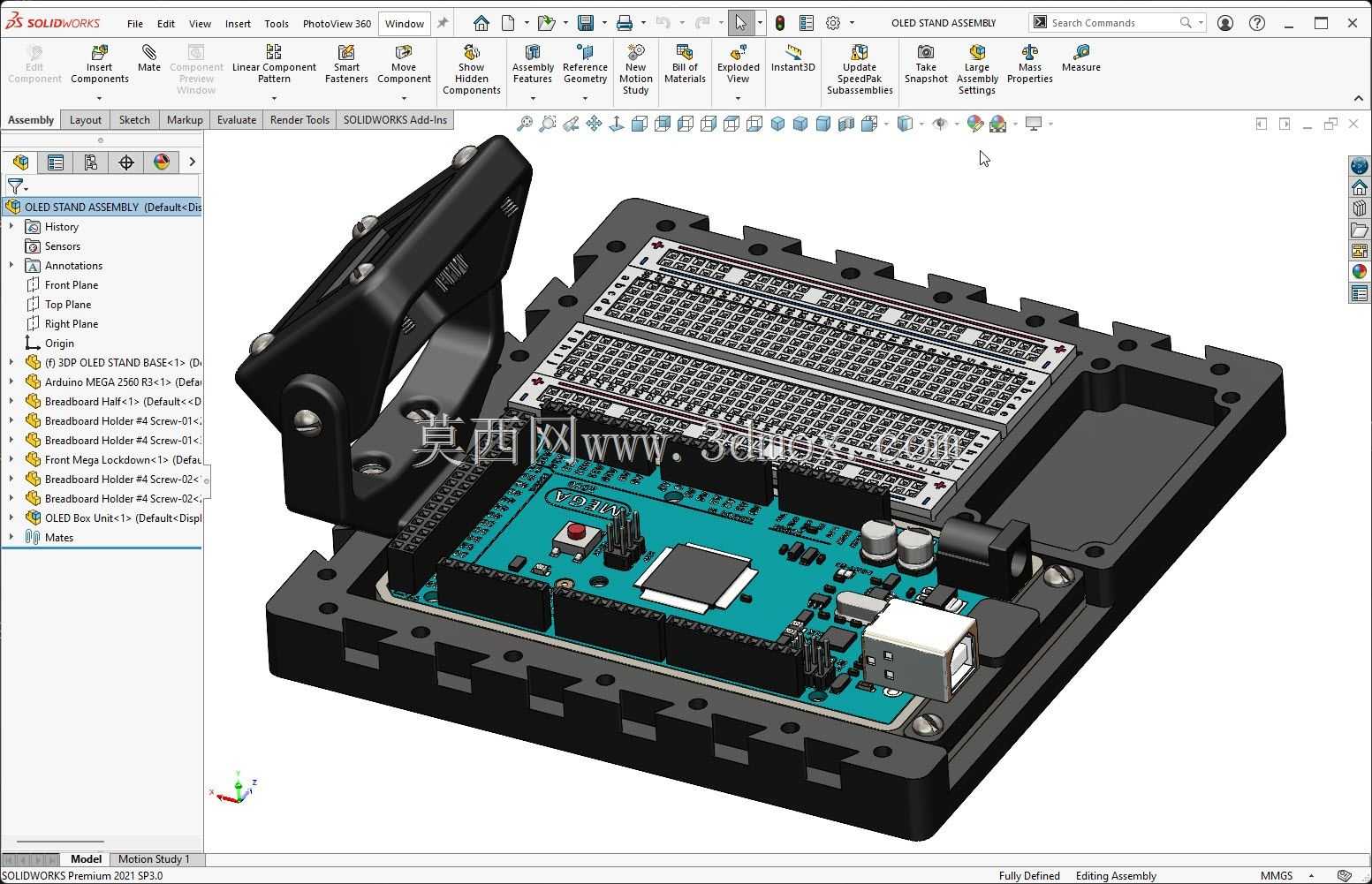 Arduino试验板OLED支架