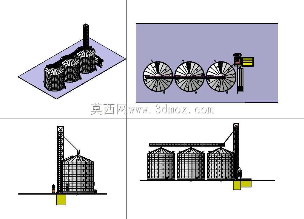 谷物处理的不同系统组件是什么?