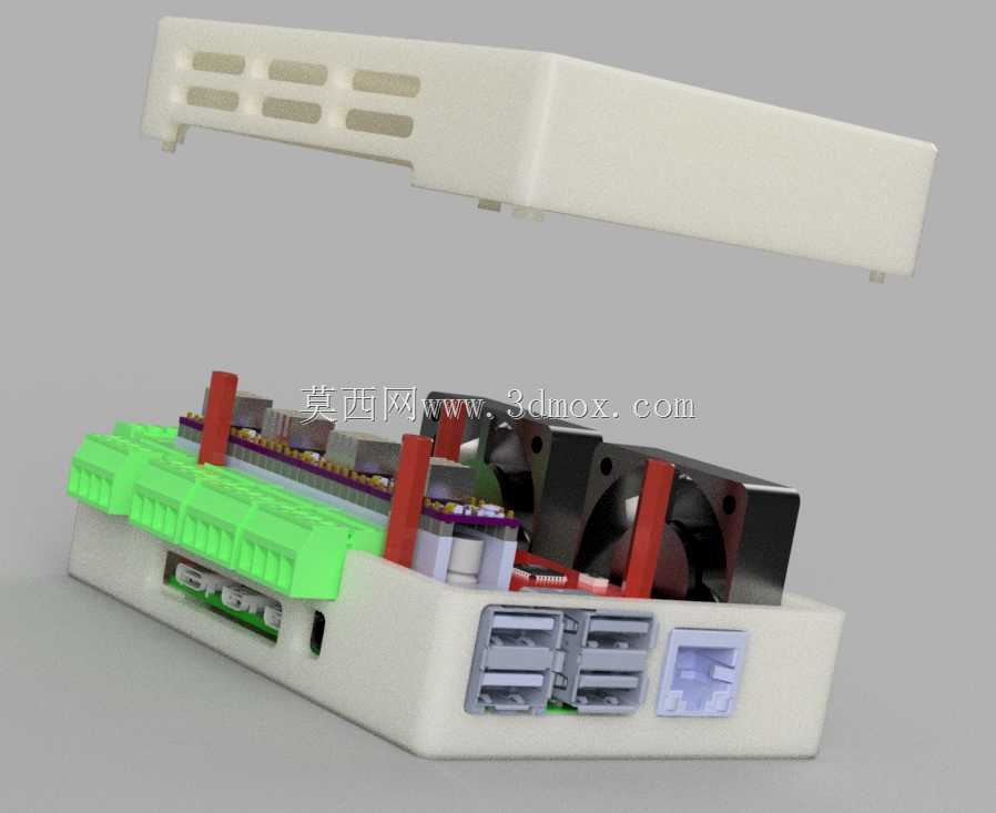 Raspberry Pi V4/Protoneer CNC帽子外壳