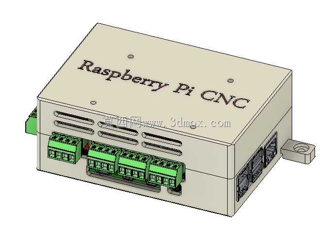 Raspberry Pi V4/Protoneer CNC帽子外壳
