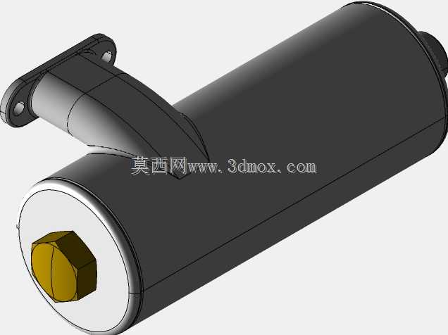 ETW-50cc“大黄蜂”辅助发动机的消声器。