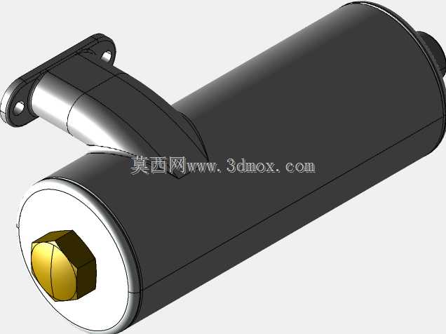 ETW-50cc“大黄蜂”辅助发动机的消声器。