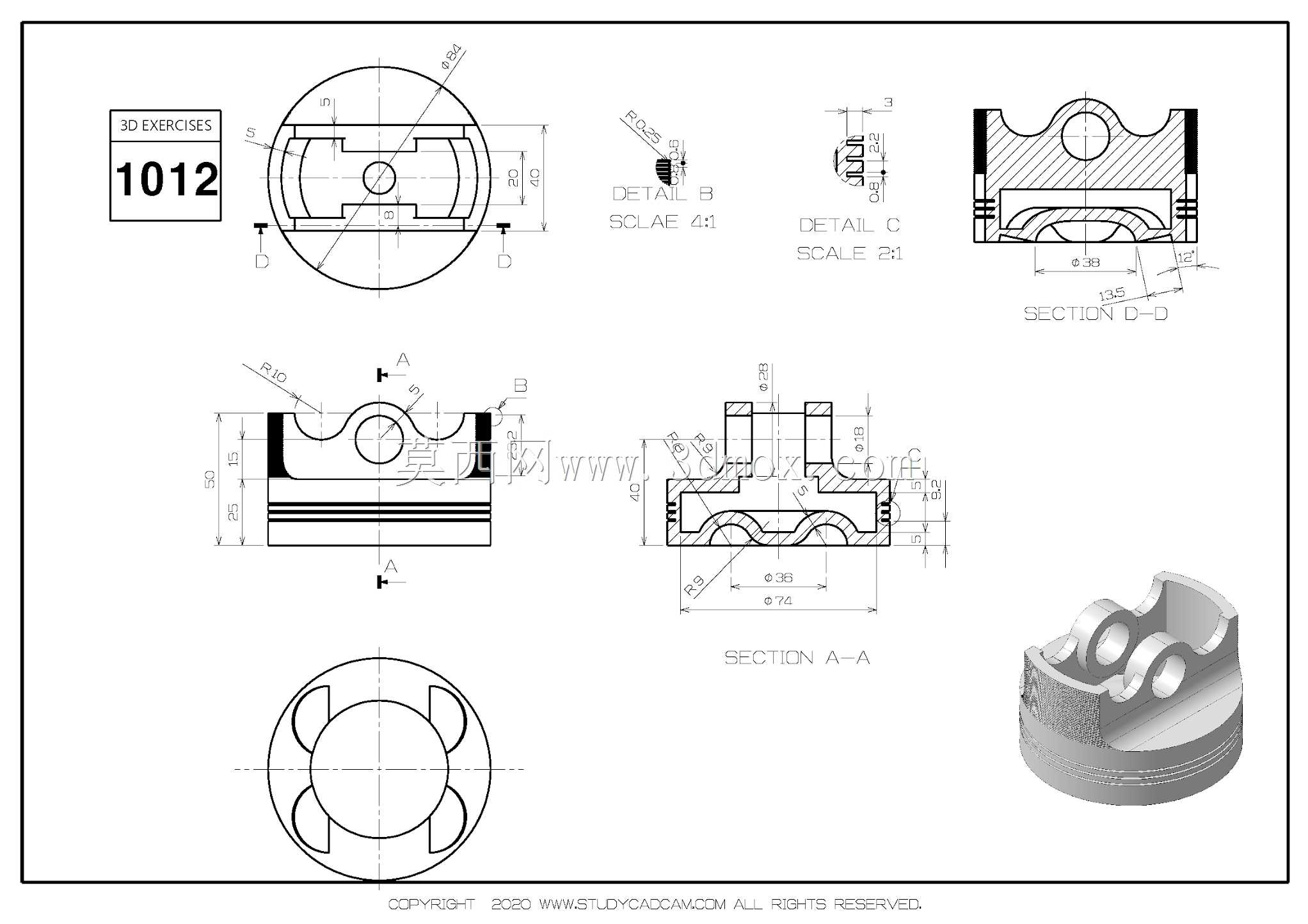 StudyCADCAM 3D练习1012