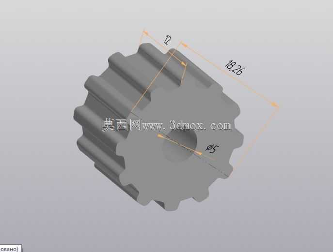 T5皮带轮12齿-12mm孔5mm