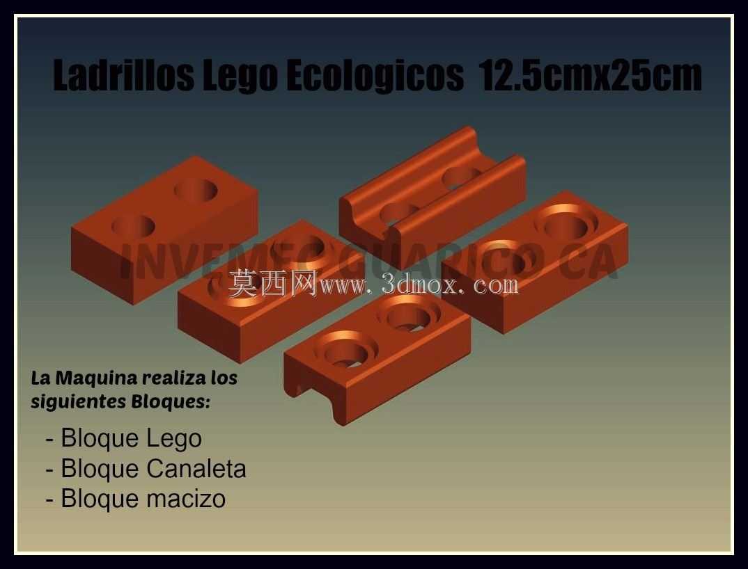 Maquina Para 3 Ladrillos Lego Ecologios